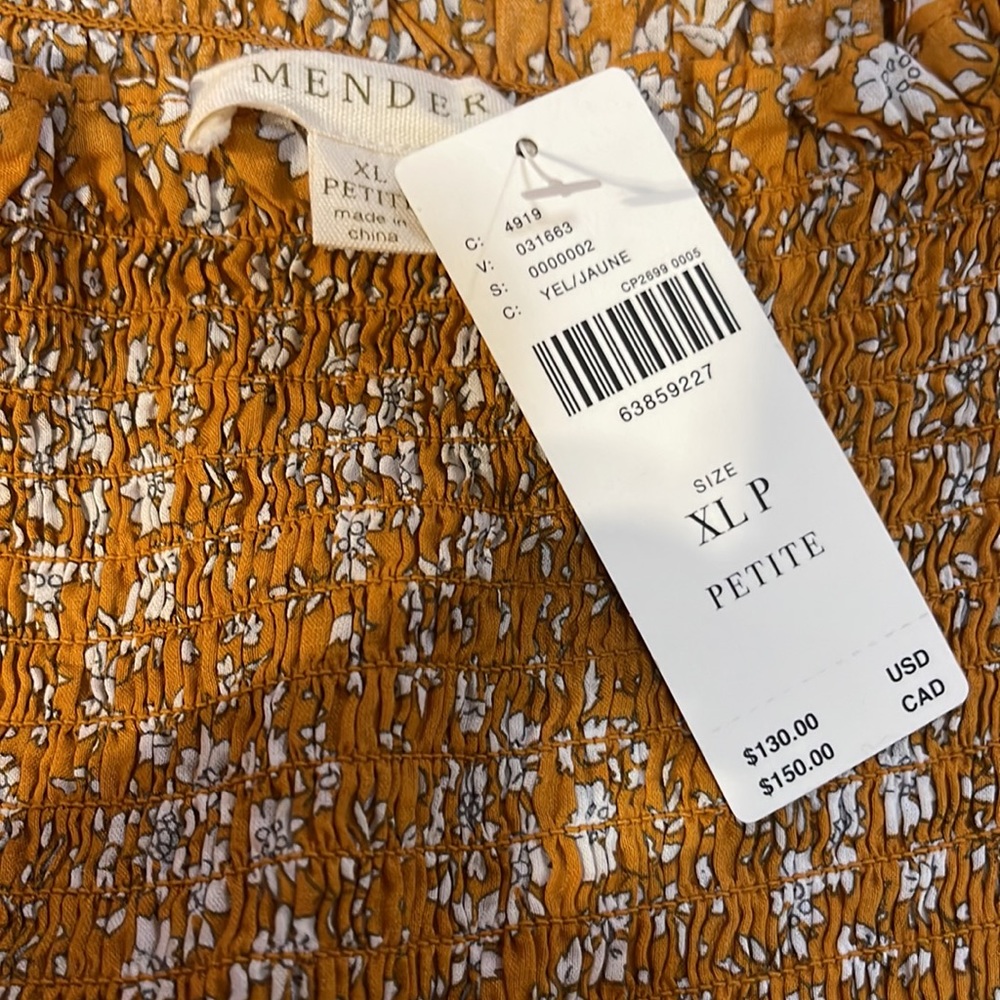 Anthropologie Smocked Midi Dress Size Petite XL NWT - Picture 12 of 15